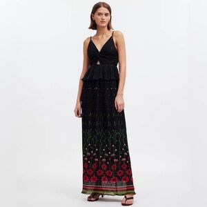 Sabina Musayev black Selina poppy garden print maxi dress
